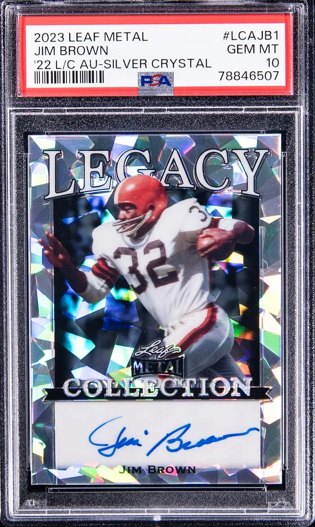2023 Leaf Metal Jim Brown 22 Legacy Collection-Silver Crystal #LCAJB1 card image