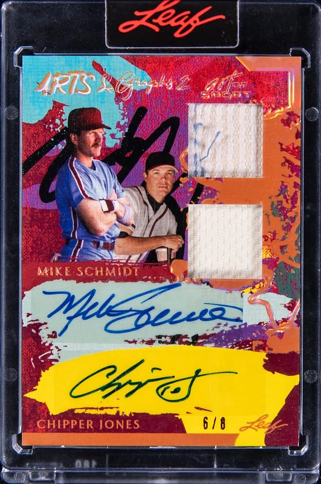 2023 Leaf Mike Schmidt & Chipper Jones Art of Sport #AG2-5 card image