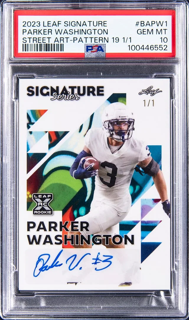 2023 Leaf Parker Washington Signature Street Art Pattern #BAPW1 card image