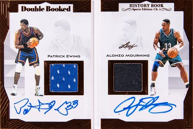 2023 Leaf Patrick Ewing/Alonzo Mourning Dual History Book Sports Edition Double Booklet #DB-13 card image