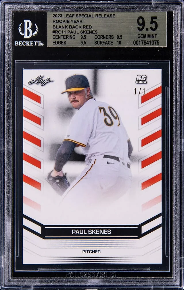 2023 Leaf Paul Skenes Special Release Year Blank Back Red #RC11 card image