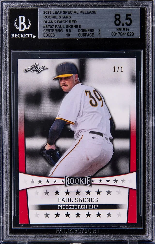2023 Leaf Paul Skenes Special Release Stars Blank Back Red #ST07 card image