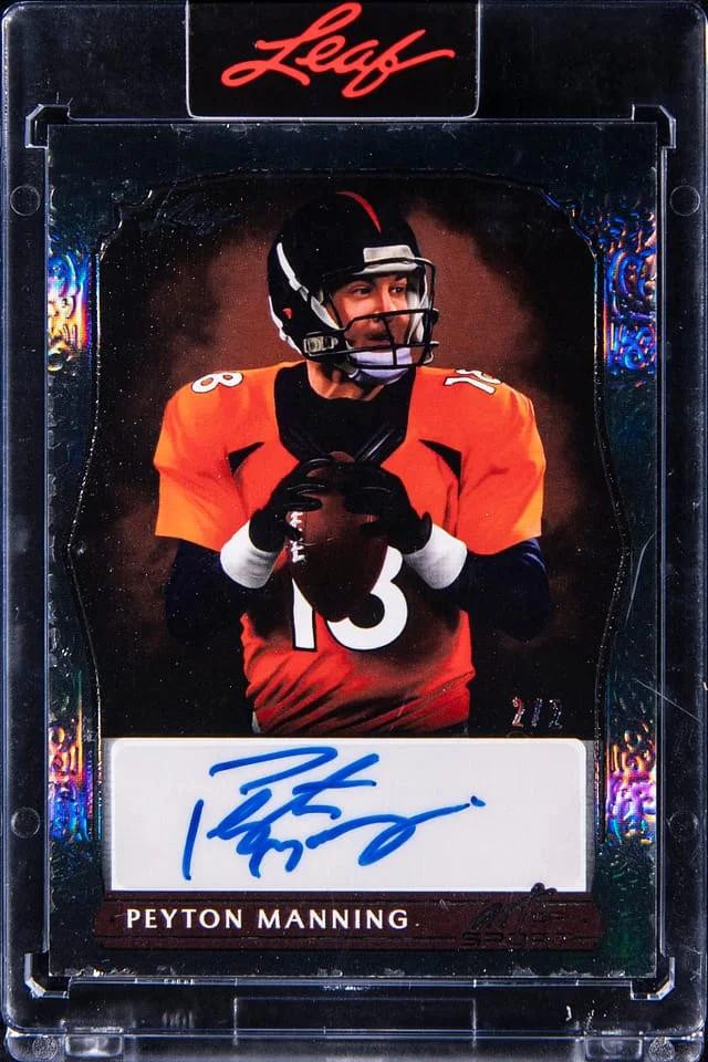2023 Leaf Peyton Manning Art of Sport Autograph Black #BA-PM2 card image