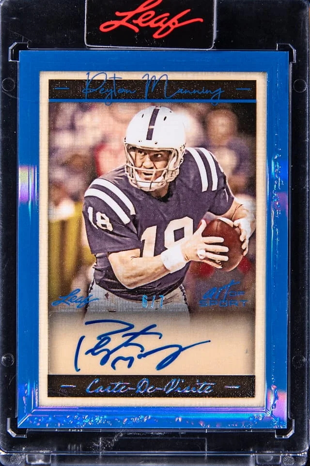2023 Leaf Peyton Manning Art of Sport Caste De Visite Autograph #CDV-PM1 card image