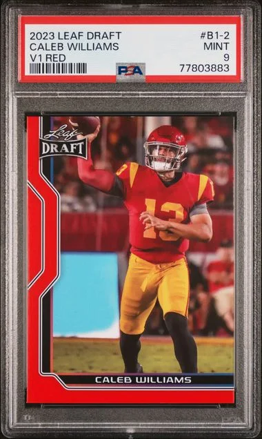 2023 Leaf Red B1-2 Caleb Williams Draft #V1 card image