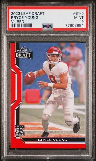 2023 Leaf Red B1-5 Bryce Young Draft #V1 card image
