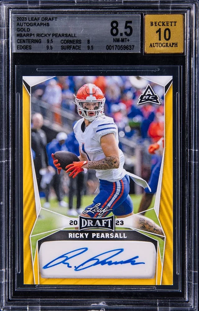 2023 Leaf Ricky Pearsall Draft Autographs Gold #BA-RP1 card image
