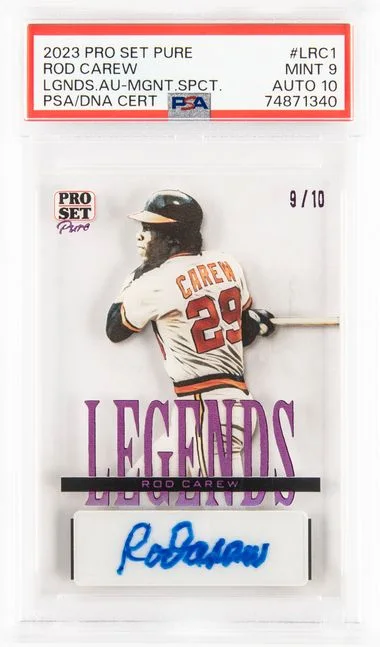 2023 Leaf Rod Carew Pro Set Pure Legends Autographs Magenta Spectrum #Lrc1 card image