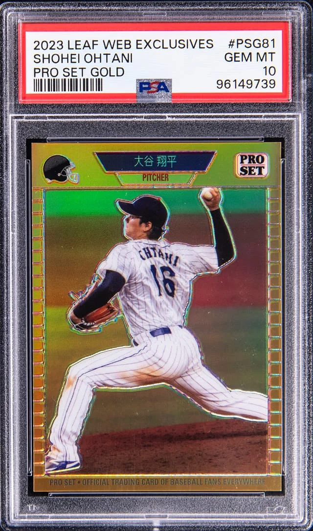 2023 Leaf Shohei Ohtani Web Exclusives Pro Set Gold #PSG-81 card image