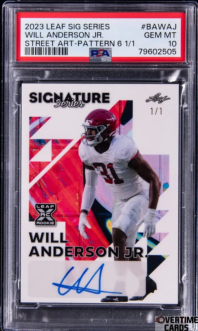 2023 Leaf Signature Series Will Anderson Jr. Street Art Pattern 6 #BA-WAJ card image
