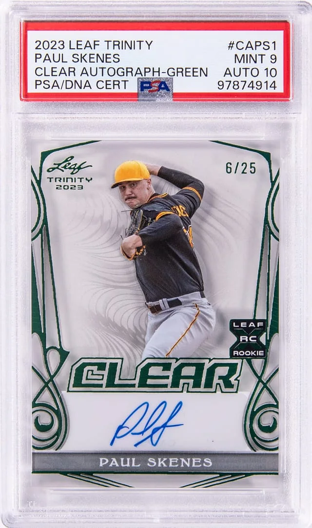 2023 Leaf Trinity Paul Skenes Clear Autograph Bronze #CA-PS1 card image