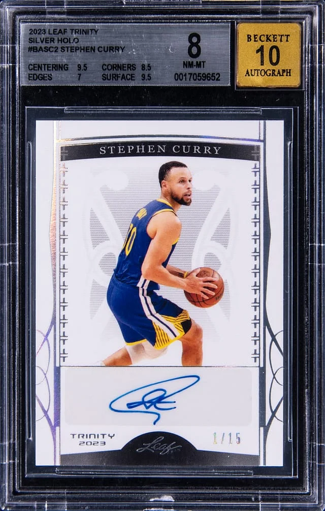 2023 Leaf Trinity Stephen Curry Silver Holo #BA-SC2 card image
