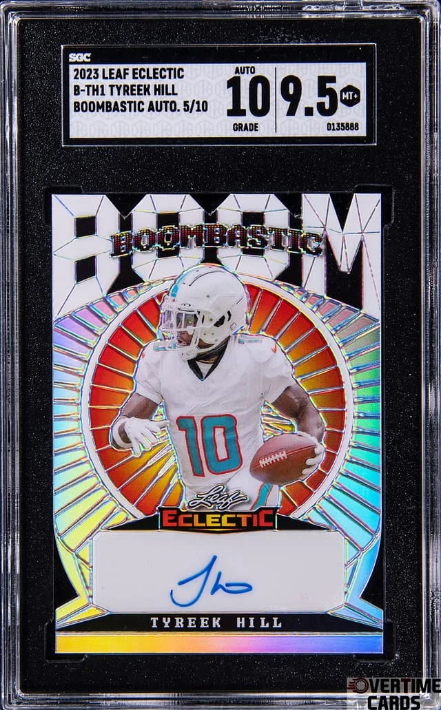2023 Leaf Tyreek Hill Eclectic Boombastic Autograph #B-TH1 card image