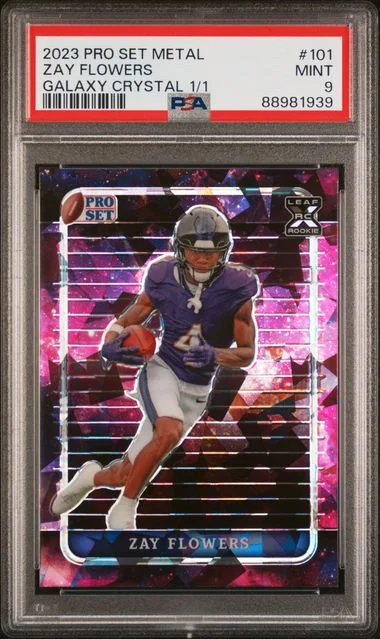 2023 Leaf Zay Flowers Pro Set Metal Galaxy Crystal #101 card image