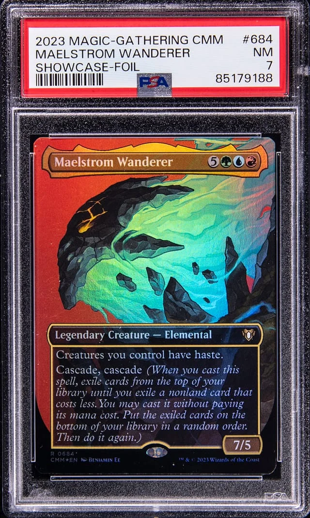 2023 Magic: The Gathering Commander Masters Showcase Foil Maelstrom Wanderer #684 card image