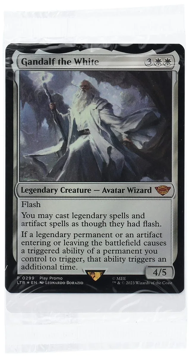 2023 Magic: The Gathering Lord of the Rings Pro Tour Play Promo Top 16 Foil Gandalf the #299 card image