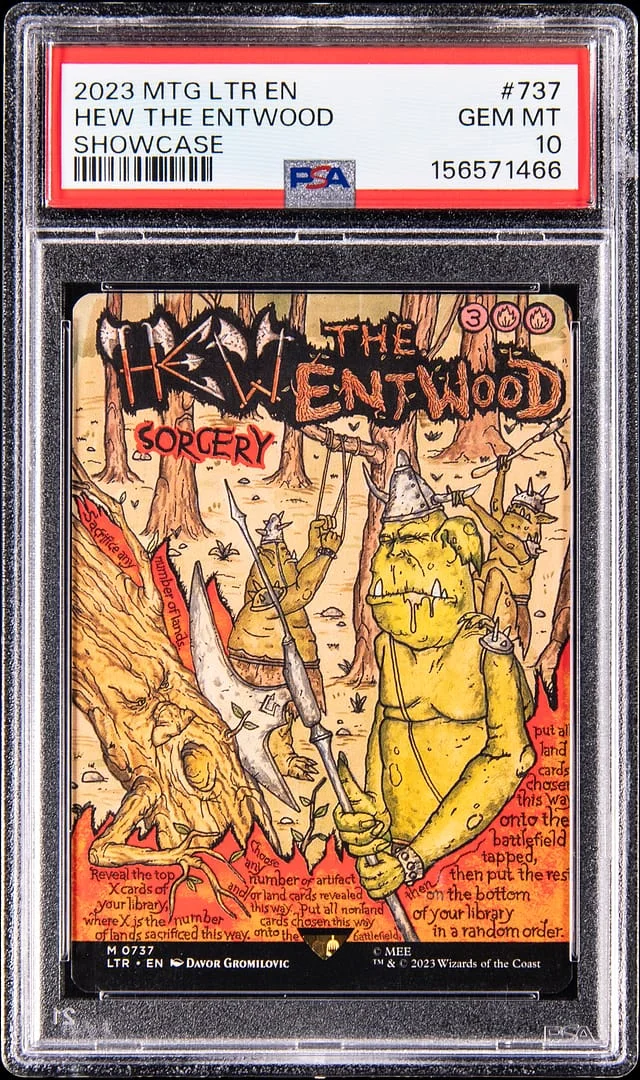 2023 Magic: The Gathering Lord of the Rings Showcase Hew the Entwood #737 card image