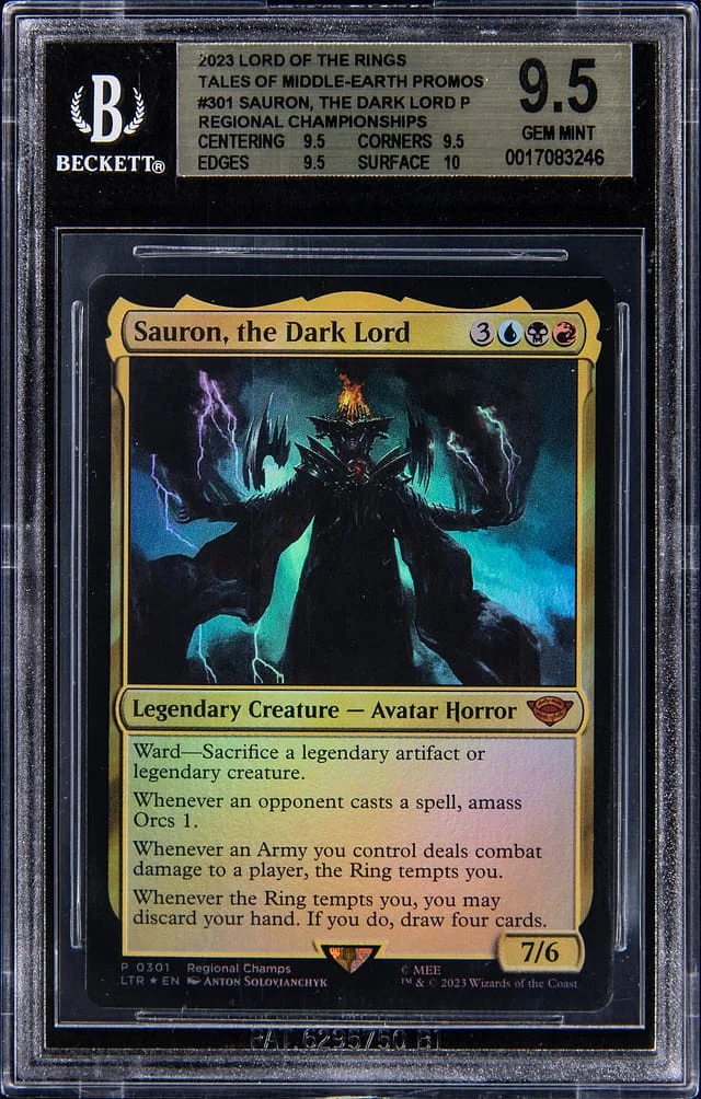 2023 Magic: The Gathering Lord of the Rings Tales of Middle-Earth Promos Regional Championships Sauron, the Dark Lord #301 card image