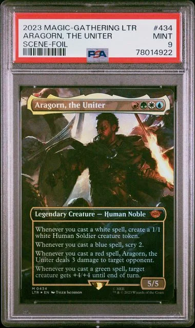 2023 Magic The Gathering Lord of the Rings Tales Of Middle-Earth Scene Foil Aragorn, The Uniter #434 card image