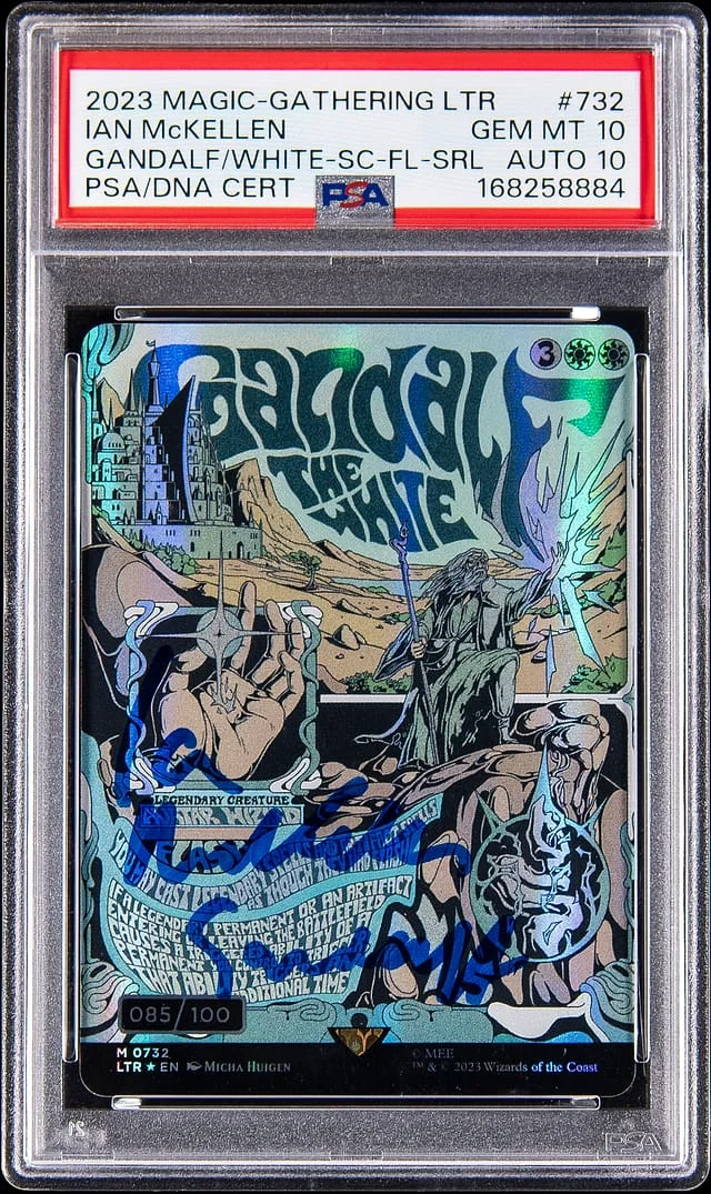 2023 Magic The Gathering Lord of the Rings: Tales of Middle-Earth Showcase Foil Serialized Gandalf the White #0732 card image