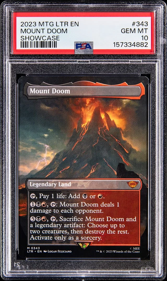 2023 Magic The Gathering Lord of the Rings: Tales of Middle Earth Showcase Mount Doom #343 card image