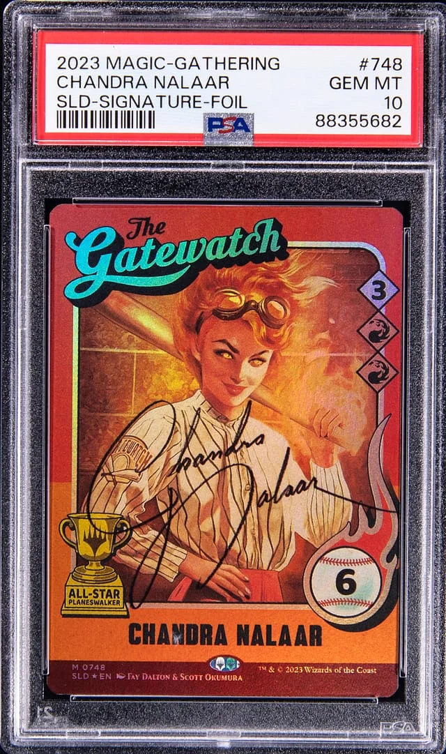2023 Magic The Gathering Magic The Baseballing Secret Lair Drop-Signature-Foil Chandra Nalaar #748 card image