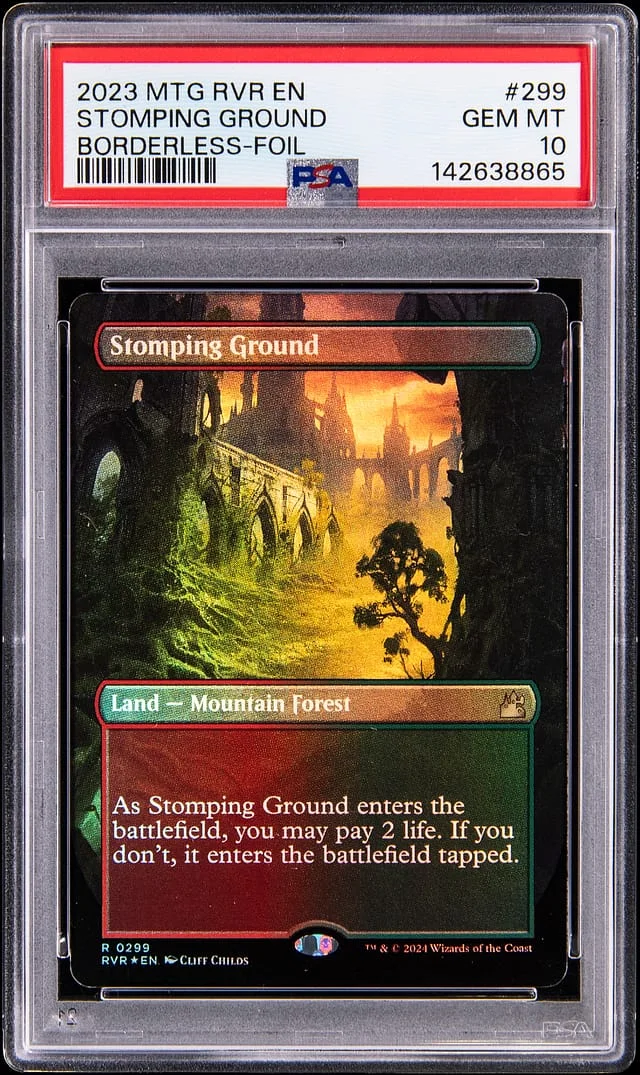 2023 Magic: The Gathering Ravnica Remastered Borderless Foil Stomping Ground #299 card image