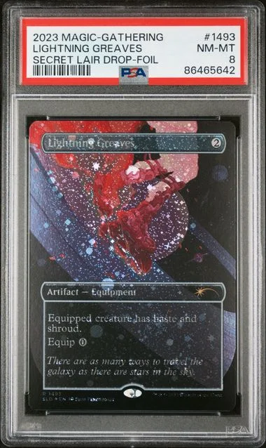 2023 Magic The Gathering Secret Lair Drop Foil Lightning Greaves #1493 card image