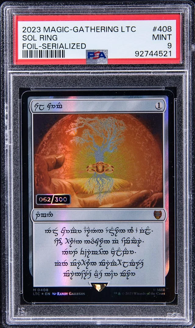 2023 Magic: The Gathering Tales of Middle-Earth Commander Serialized Foil Sol Ring #408 card image