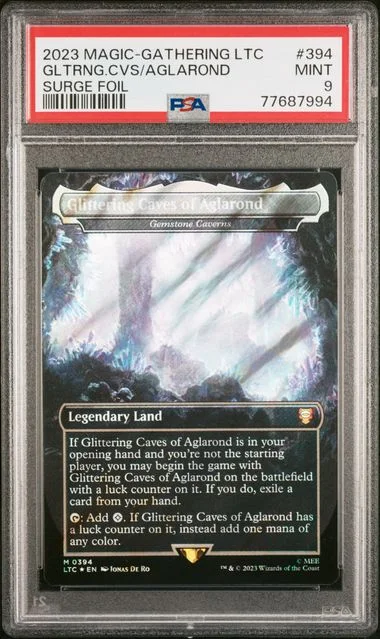 2023 Magic The Gathering Tales Of Middle-Earth Commander Surge Foil Glittering Caves Of Aglarond #394 card image
