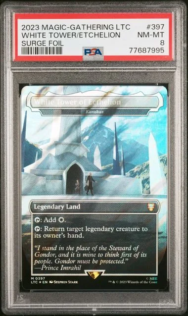 2023 Magic The Gathering Tales Of Middle-Earth Commander Surge Foil White Tower Of Ecthelion #397 card image