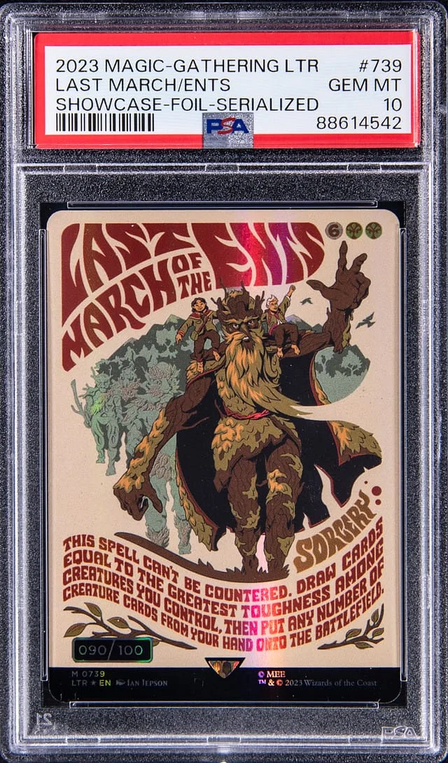 2023 Magic: The Gathering The Lord of The Rings Showcase Foil Serialized Last March of The Ents #739 card image