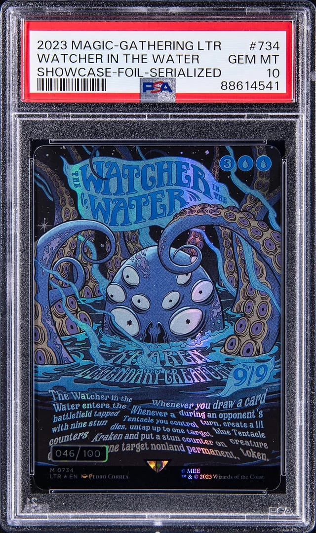 2023 Magic: The Gathering The Lord of The Rings Tale of Middle-earth Showcase Foil Serialized Watcher In The Water #734 card image