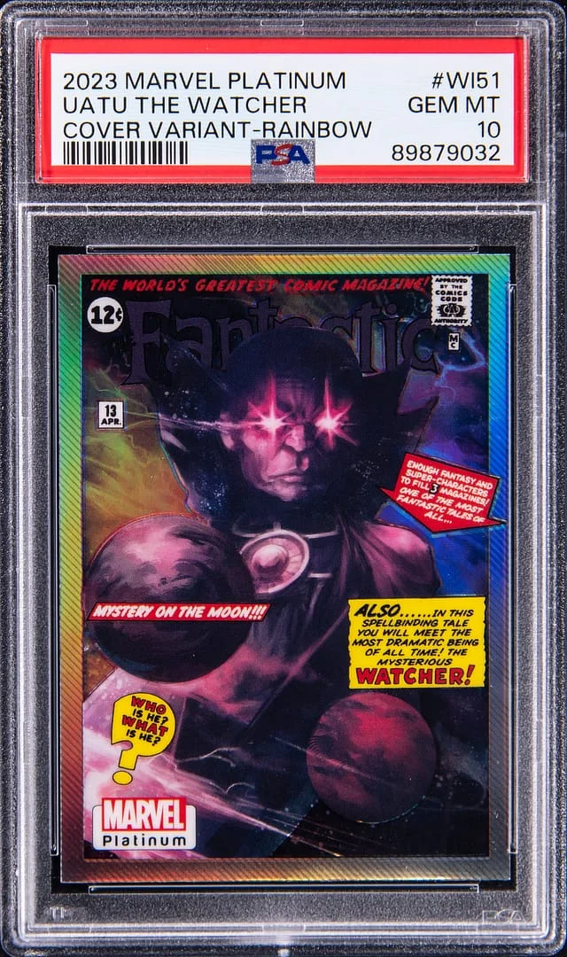 2023 Marvel Platinum Cover Variant Rainbow Uatu the Watcher #WI51 card image