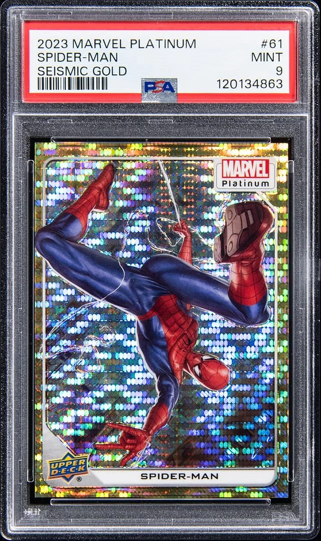 2023 Marvel Platinum Seismic Gold Spider-Man #61 card image