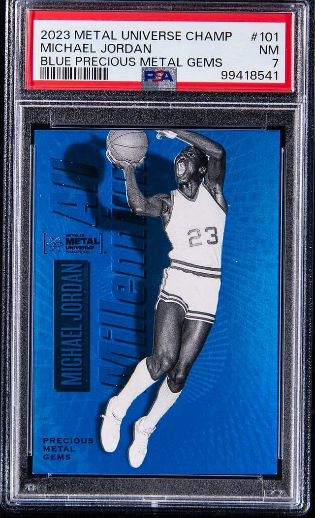 2023 Metal Universe Michael Jordan Champions Blue Precious Metal Gems #101 card image