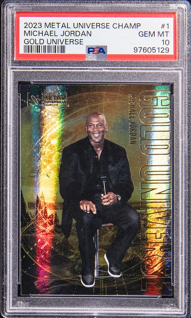 2023 Metal Universe Michael Jordan Champions Gold Universe #GU-1 card image