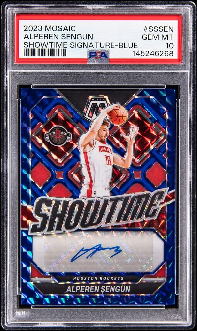 2023 Mosaic Alperen Sengun Showtime Signature-Blue #SSSEN card image