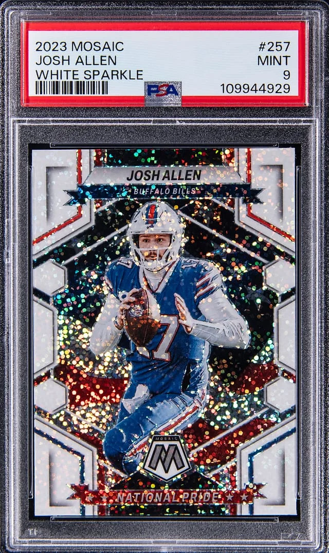 2023 Mosaic Josh Allen White Sparkle #257 card image