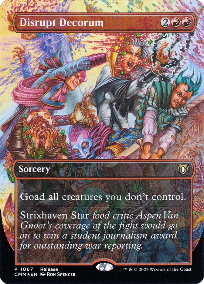 2023 Commander Masters Disrupt Decorum rare #1067 rare card image