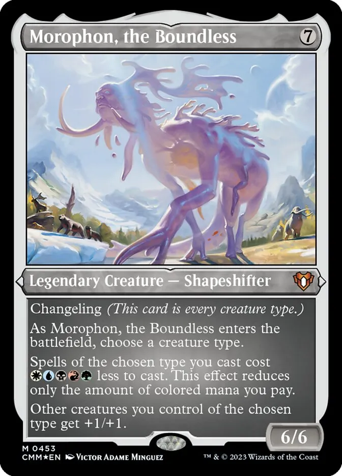 2023 Commander Masters Morophon, the Boundless #453 mythic card image