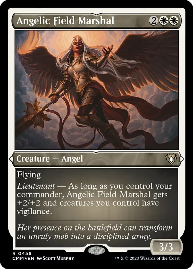 2023 Commander Masters Angelic Field Marshal #456 rare card image