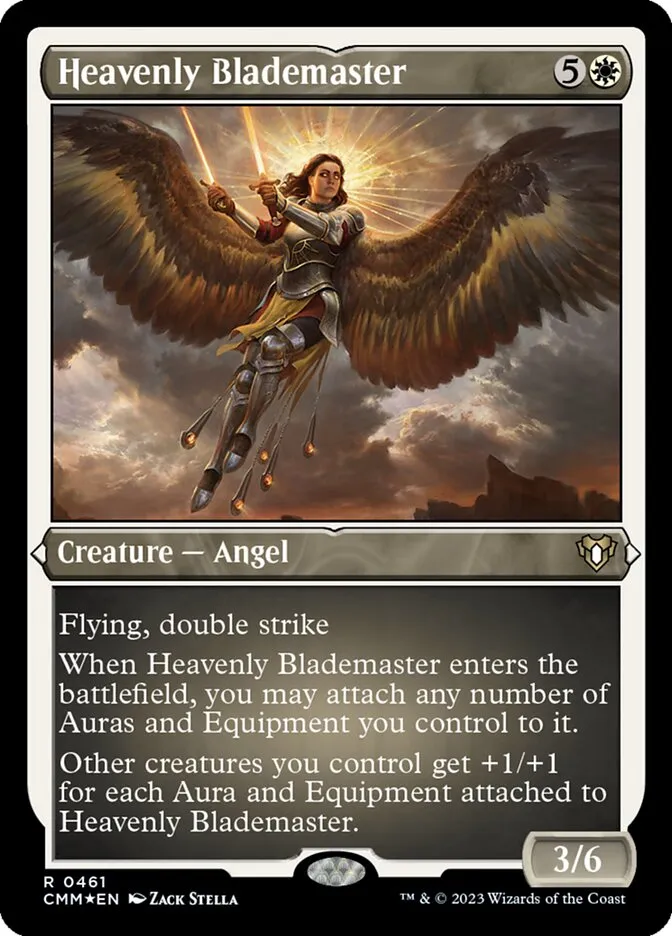 2023 Commander Masters Heavenly Blademaster #461 rare card image
