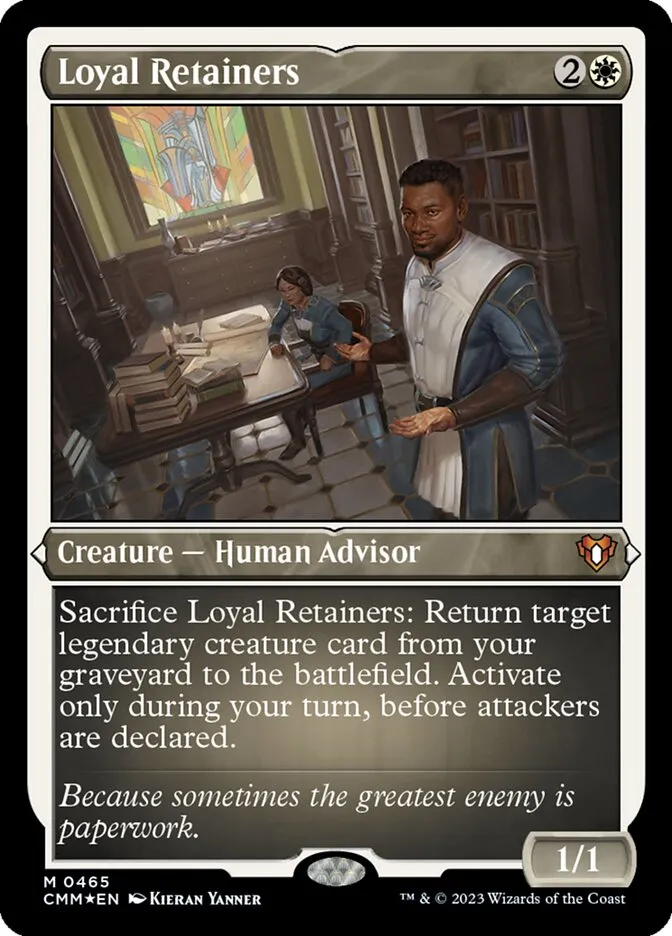 2023 Commander Masters Loyal Retainers mythic #465 mythic card image