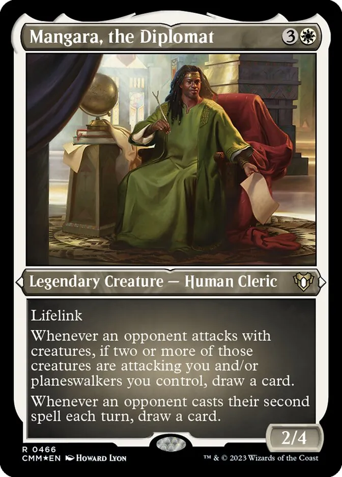 2023 Commander Masters Mangara, the Diplomat #466 rare card image