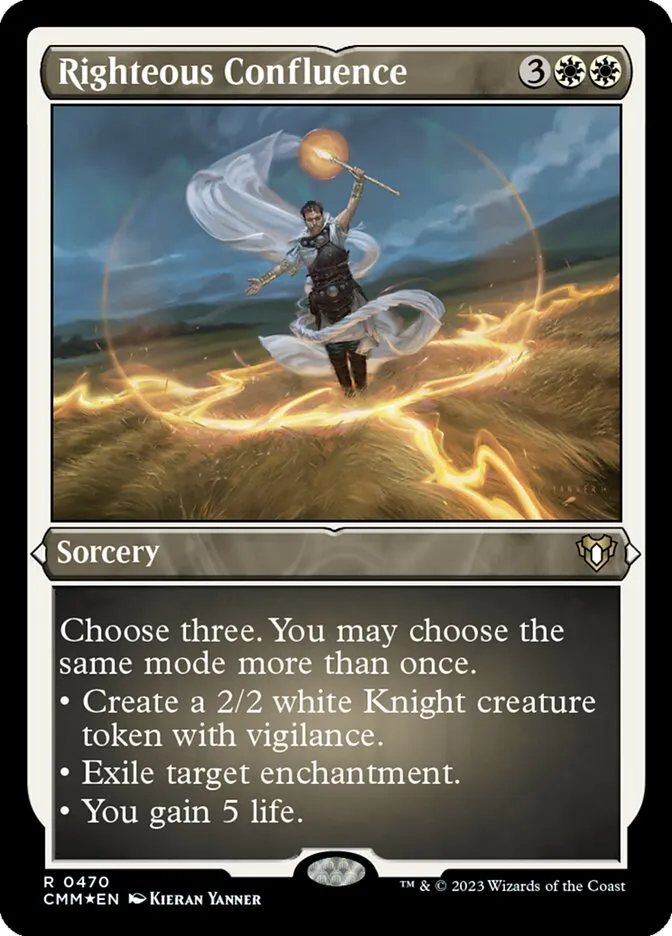 2023 Commander Masters Righteous Confluence #470 rare card image