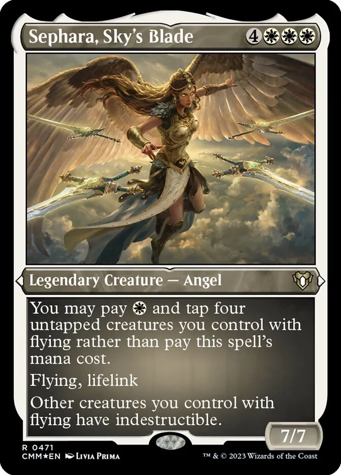 2023 Commander Masters Sephara, Sky's Blade #471 rare card image