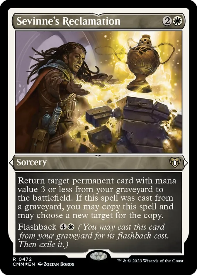 2023 Commander Masters Sevinne's Reclamation #472 rare card image