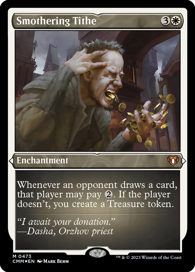2023 Commander Masters Smothering Tithe mythic #473 mythic card image