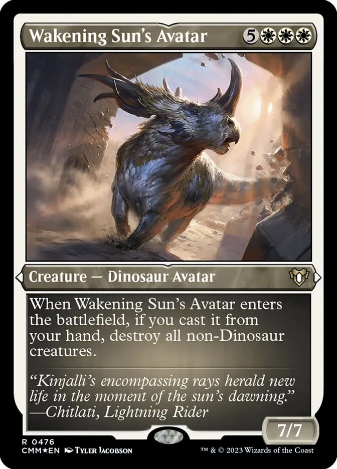 2023 Commander Masters Wakening Sun's Avatar #476 rare card image